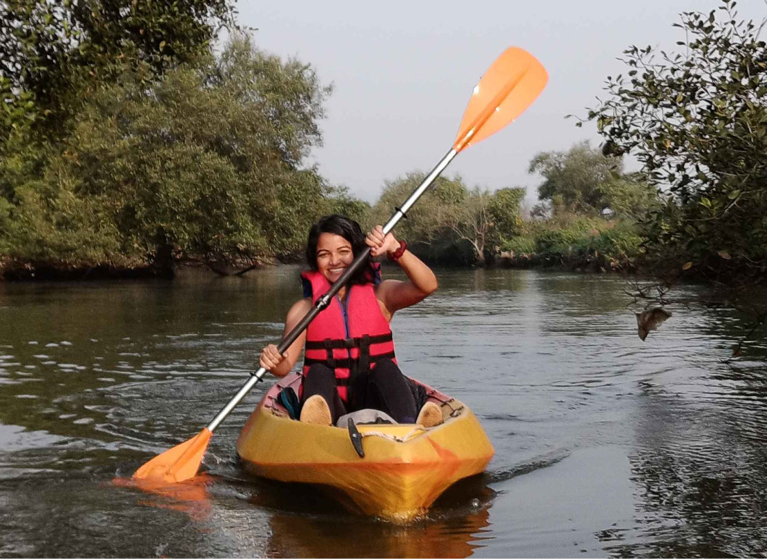 Kayaking through mangroves